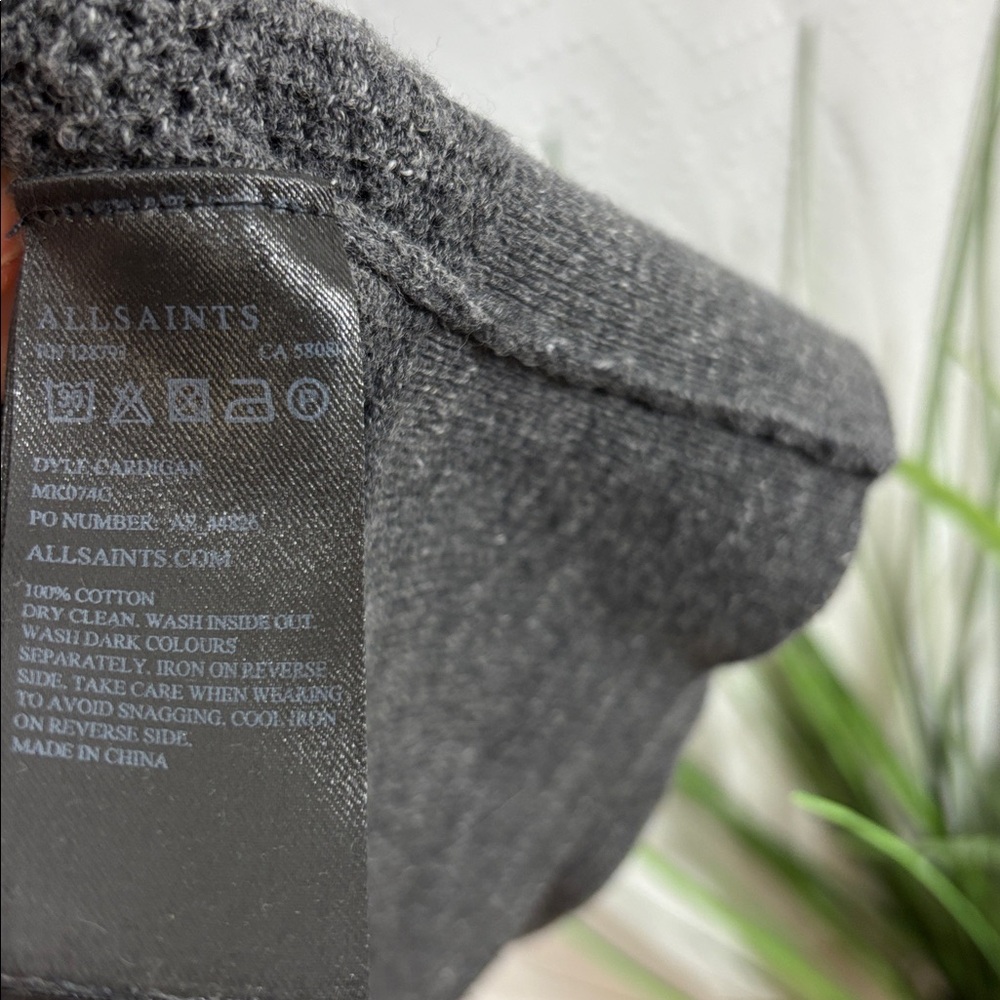 All saints cotton gray cardigan - Picture 4 of 6